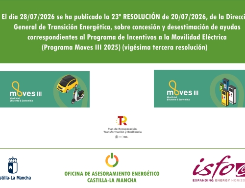 Publicada la 23ª resolución de concesión de ayudas del Programa de Incentivos a la Movilidad Eléctrica (Programa Moves III 2025)